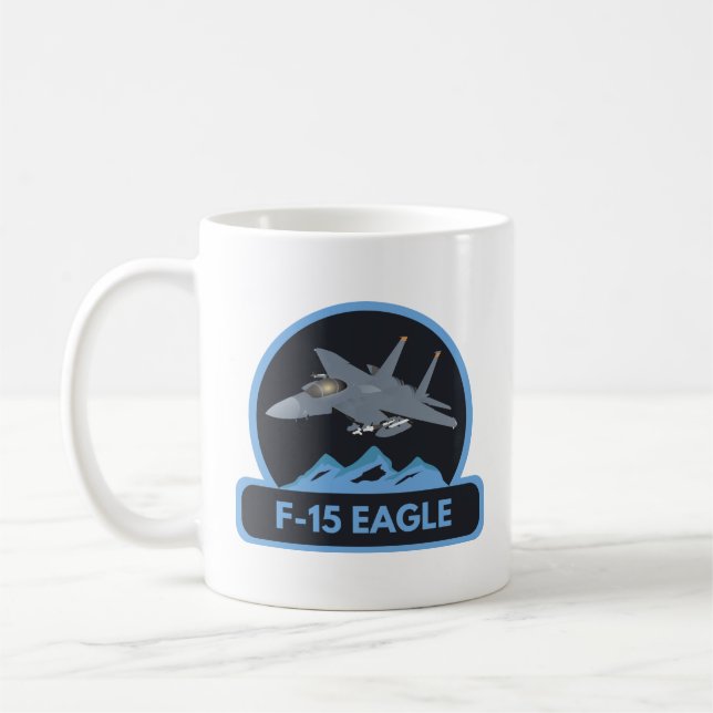 American F-15 Eagle Jet Fighter Coffee Mug (Left)