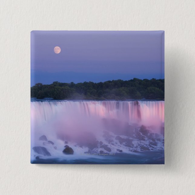 American Falls at Dusk 15 Cm Square Badge (Front)