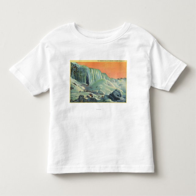 American Falls in Winter with Sunset Toddler T-Shirt (Front)
