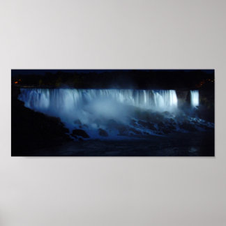 American Falls Night Panoramic 6x14 Poster