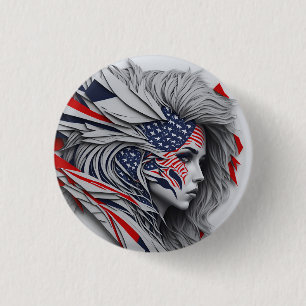 american fan 21 3 cm round badge