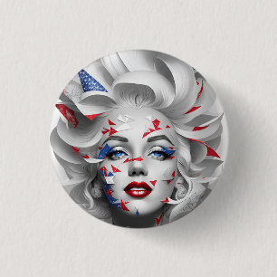 american fan 26 3 cm round badge