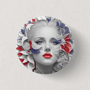 american fan 33 3 cm round badge