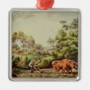 American Farm Scenes Metal Tree Decoration