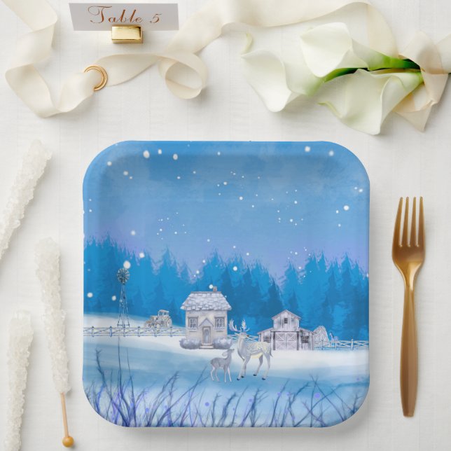 American Farm Signature Paper Plate (Wedding)