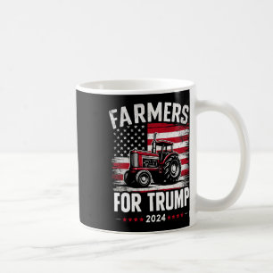 American Farmers For Trump Election Usa Flag Coffee Mug