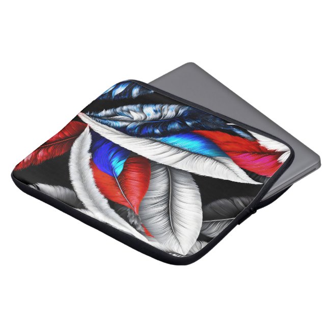 American Feathers Laptop Sleeve (Front Top)