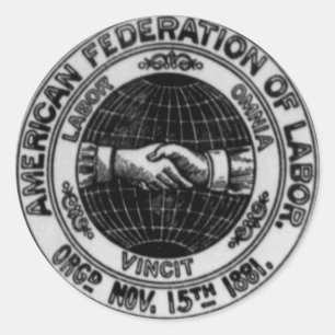 American Federation of Labour Classic Round Sticker