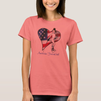 American FencerGrrl - USAHeart T-Shirt