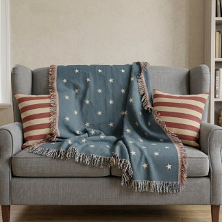 American Fifty States Star Canton Throw Blanket