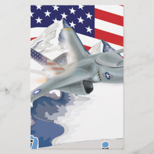 American fighter Jet Stationery