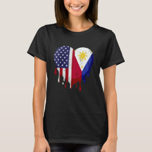American Filipino Heritage Month Philippines Flag  T-Shirt