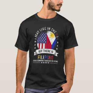 American Filipino Home in US Patriot Philippines F T-Shirt