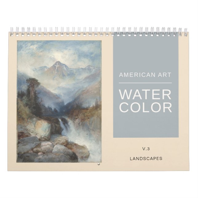 American Fine Art Watercolor Landscape Paintings Calendar (Cover)