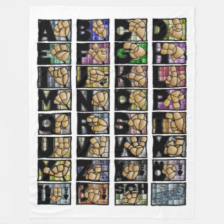 American Finger Alphabet 3 (2025) Fleece Blanket