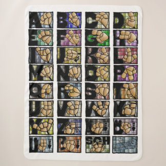 American Finger Alphabet 3 (2025) Sherpa Blanket