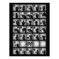 American Finger Alphabet 4 - black /