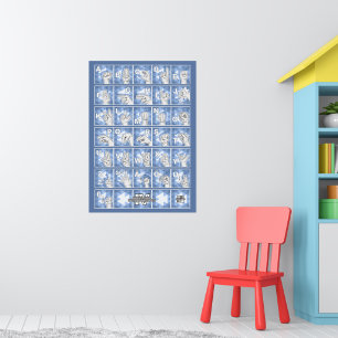 American Finger Alphabet 4 - blue / Poster
