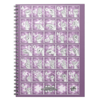 American Finger Alphabet 4 - lavender gray / Notebook