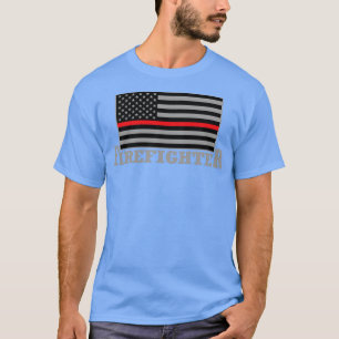 American Fire Fighter Firefighter US Flag Fireman T-Shirt