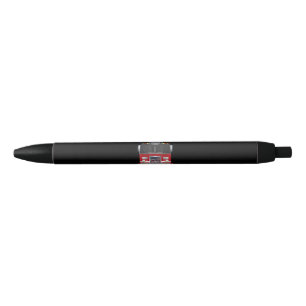 American Fire Rescue Firefighter Department Truck Black Ink Pen