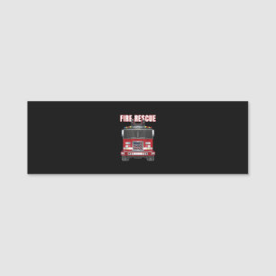American Fire Rescue Firefighter Department Truck Name Tag