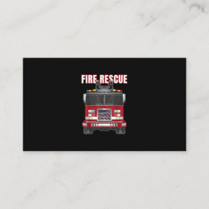 American Fire Rescue Firefighter Department Truck Referral Card
