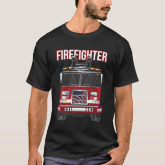 American Firefighter Boys Fire Department Truck Fi T-Shirt