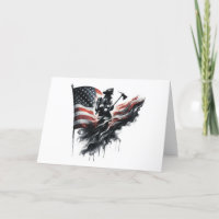 American firefighter.Flag of the United States.