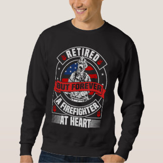 American Firefighter Retirement US Flag Retiree Fi Sweatshirt