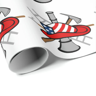 American Firefighter Wrapping Paper