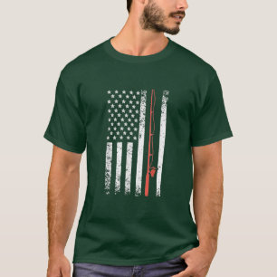 American fishing rod flag Fisherman T-Shirt