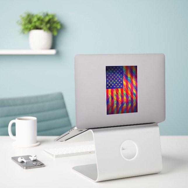 American Flag  (Laptop On Desk)