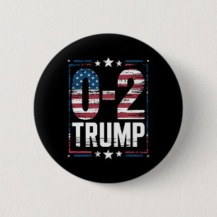 American Flag 0-2 Trump 2024 6 Cm Round Badge