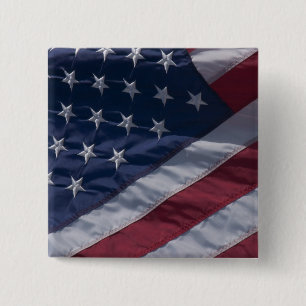 American flag. 15 cm square badge