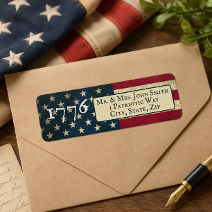 American Flag 1776 return address