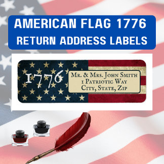 American Flag 1776 return address