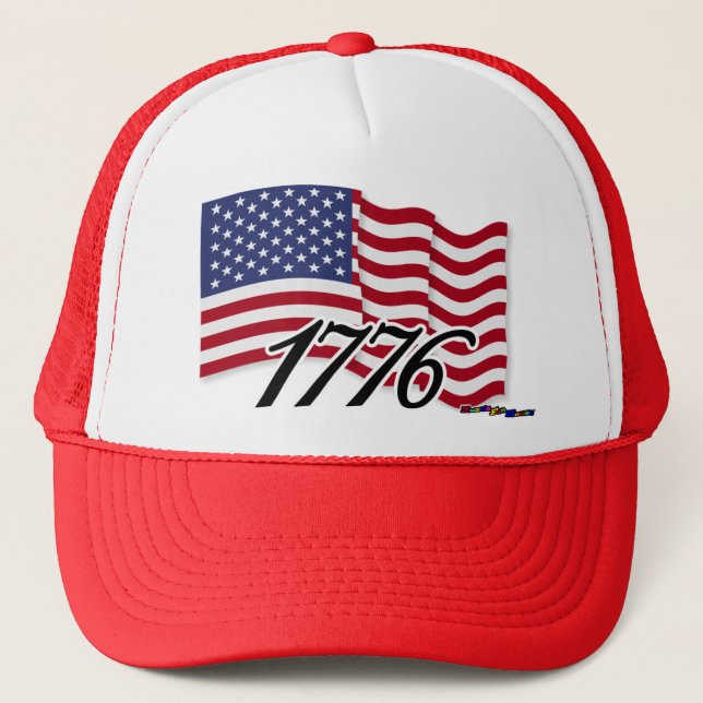 American Flag - 1776 Trucker Hat (Front)