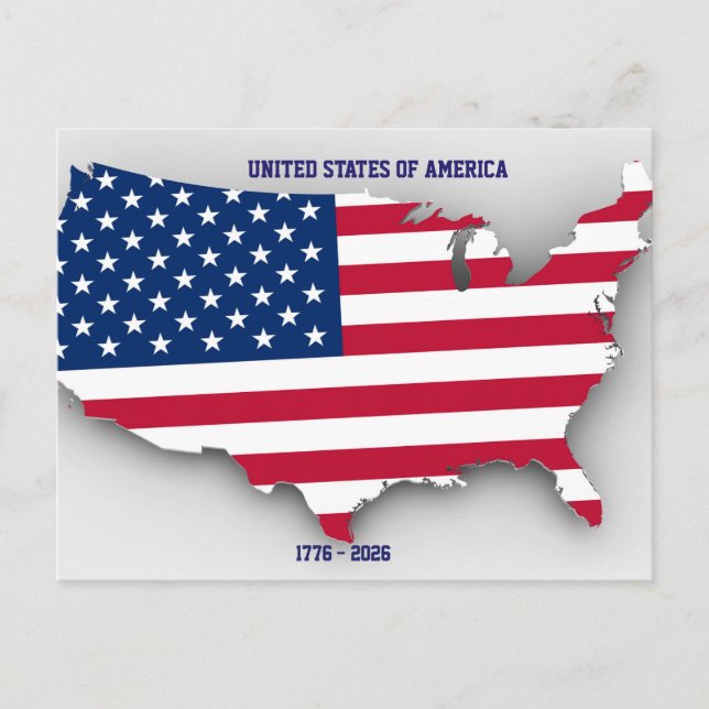 American Flag 250 Anniversary 1776-2026 Postcard (Front)