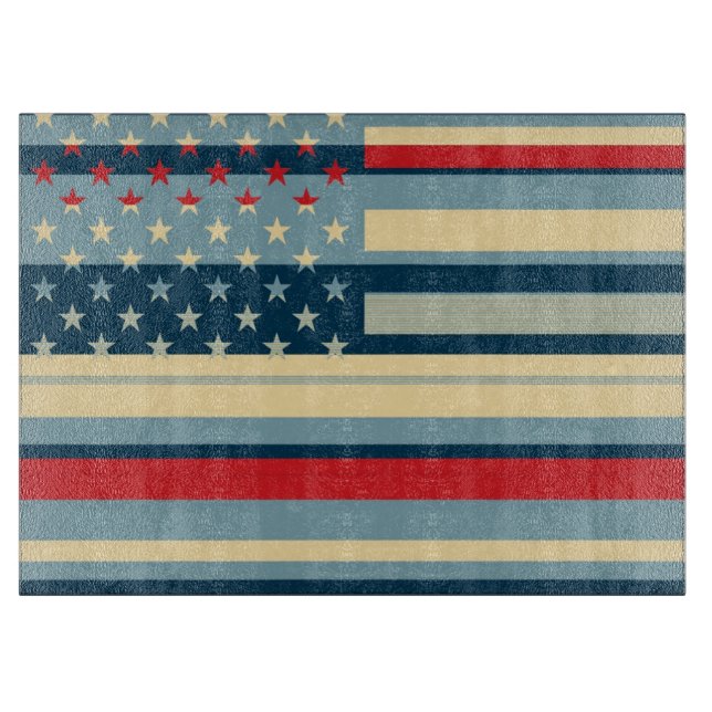 American Flag 3 Cutting Board (Front)