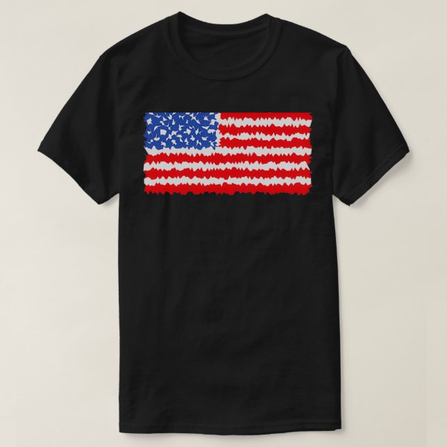 American Flag 4 T-Shirt (Design Front)