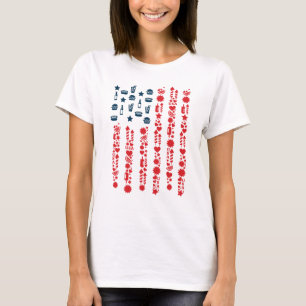 american flag 4th july picnic T-Shirt