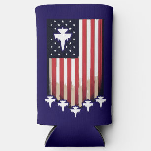 American Flag 4th of July-65079 Seltzer Can Cooler