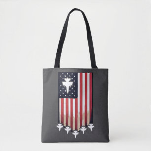 American Flag 4th of July-65079 Tote Bag