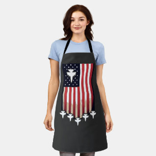 American Flag 4th of July Apron