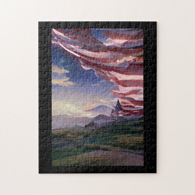 American flag 4th of July celebration abstract art Jigsaw Puzzle (Vertical)