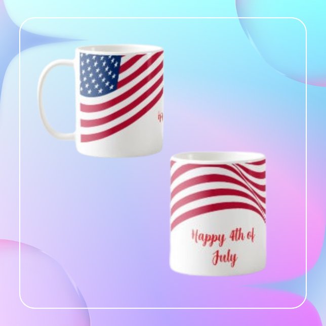 American Flag 4th of July  Coffee Mug (Creator Uploaded)