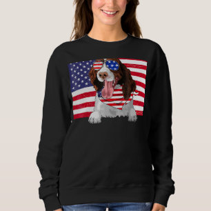 American Flag 4th Of July English Springer Spaniel Sweatshirt