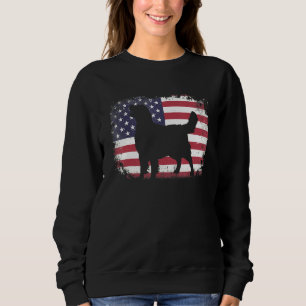 American Flag 4th of July Golden Retriever Dad Mom Sweatshirt