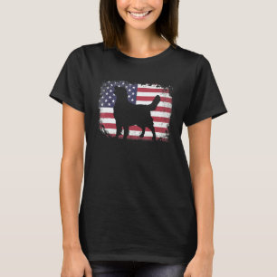 American Flag 4th of July Golden Retriever Dad Mum T-Shirt